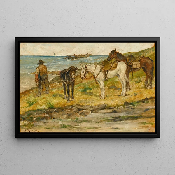 Giovanni Fattori - Paesaggio Con Cavalli.webp