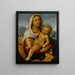 Jungfrau mit Kind in einer Landschaft - Giovanni Francesco Caroto — gerahmtes Bild an der Wand