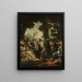 Saturn und die Musen - Giovanni Francesco Romanelli — gerahmtes Bild an der Wand