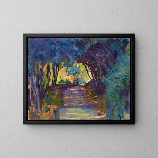 Sentier forestier - Giovanni Giacometti — gerahmtes Bild an der Wand