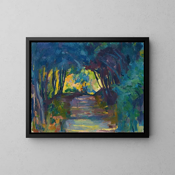 Weg im Wald - Giovanni Giacometti — gerahmtes Bild an der Wand