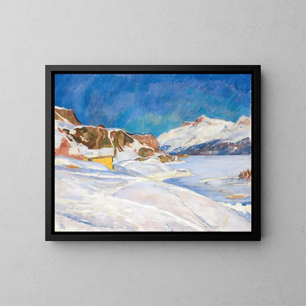 Winterlandschaft bei Capolago - Giovanni Giacometti — gerahmtes Bild an der Wand