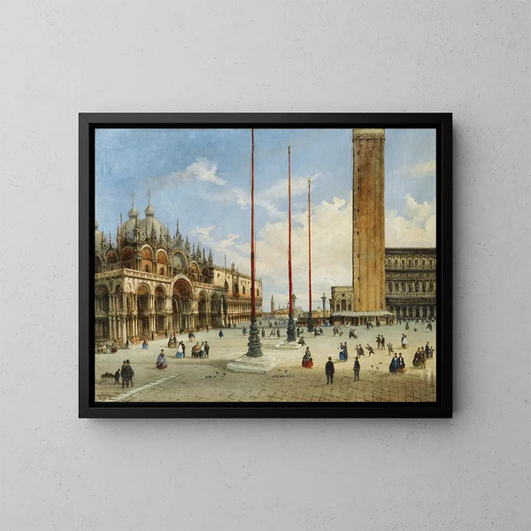Ansicht von Venedig - Giovanni Grubacs — gerahmtes Bild an der Wand