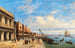 Venedig, Blick vom Molo mit der Libreria und dem Dogenpalast - Giovanni Grubacs — Ansicht des Kunstwerks