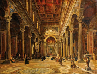Innenansicht einer Kirche - Giovanni Lanza — Ansicht des Kunstwerks
