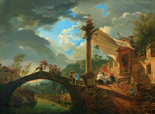 Giovanni Migliara - A Procession Interrupted by a Storm.webp