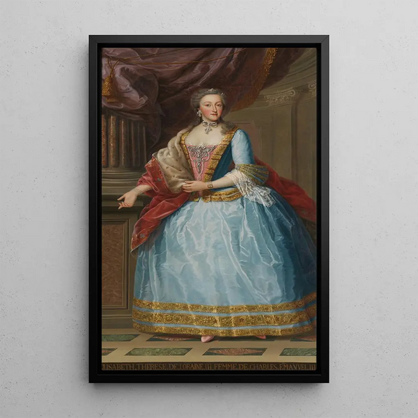 Portrait von Elisabeth von Lothringen - Giovanni Panealbo — gerahmtes Bild an der Wand