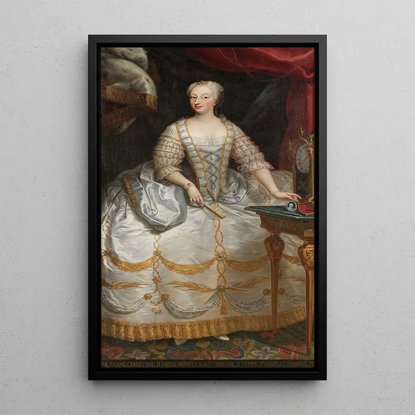 Portrait de Polyxène de Hesse-Rheinfels-Rotenburg 1706-1735 - Giovanni Panealbo — gerahmtes Bild an der Wand