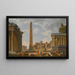 Ansicht des Caprice von Rom mit alten Ruinen und dem Flaminianischen Obelisken - Giovanni Paolo Panini — gerahmtes Bild an der Wand