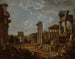 Ein Laune des Römischen Forums - Giovanni Paolo Panini — Ansicht des Kunstwerks