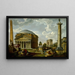 Fantastisches Gemälde mit dem Pantheon und anderen Denkmälern des antiken Rom - Giovanni Paolo Panini — gerahmtes Bild an der Wand