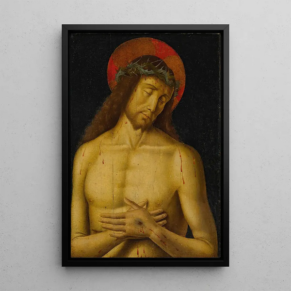 Der Christus als Mann der Schmerzen - Giovanni Santi — gerahmtes Bild an der Wand