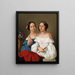 Portrait der Schwestern Luschin - Giovanni Schiavoni — gerahmtes Bild an der Wand