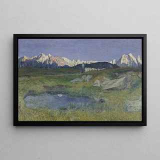 Giovanni Segantini - Alpine Landscape at Sunset.webp