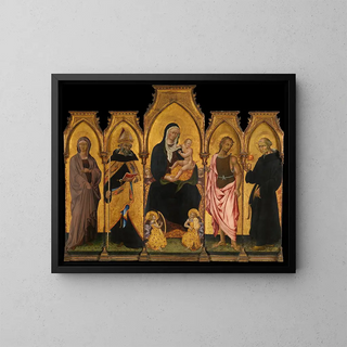 Giovanni di Paolo - Madonna and Child with Saints.webp