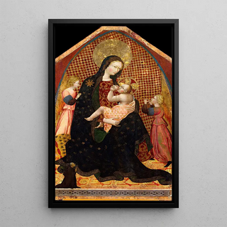 Giovanni di Paolo - Madonna and Child with Two Angels and a Donor.webp