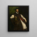 Portrait eines Prälaten - Girolamo da Carpi — gerahmtes Bild an der Wand