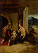Die Heilige Familie in einer Landschaft - Girolamo Mazzola Bedoli — Ansicht des Kunstwerks