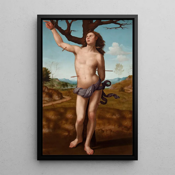 Saint Sébastien - Giuliano Bugiardini — gerahmtes Bild an der Wand