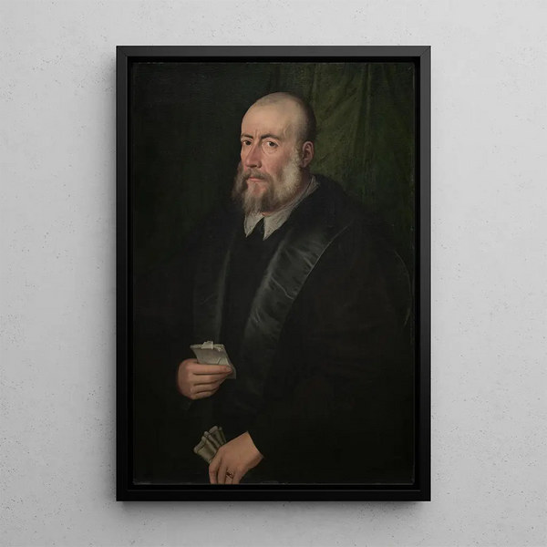 Portrait eines alten Mannes - Giulio Campi — gerahmtes Bild an der Wand