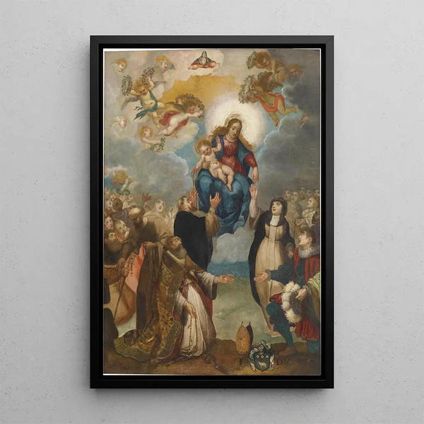 Remise du rosaire - Giulio Cesare Angeli — gerahmtes Bild an der Wand