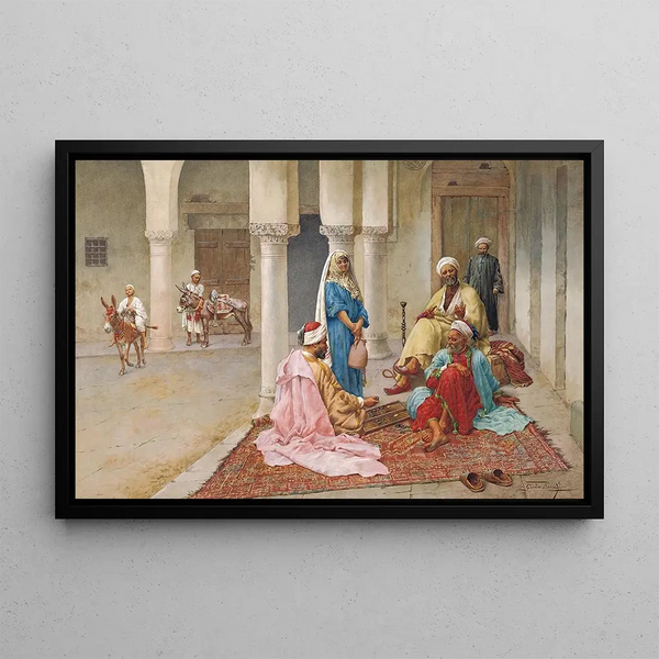Giulio Rosati - An Afternoon Game Of Backgammon.webp