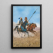 Die arabischen Reiter - Giulio Rosati — gerahmtes Bild an der Wand