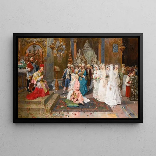 Der Hochzeit - Giulio Rosati — gerahmtes Bild an der Wand