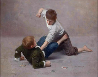 Zwei Jungen, die sich streiten - Giulio del Torre — Ansicht des Kunstwerks