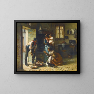 Der Fischhändler - Giuseppe Barison — gerahmtes Bild an der Wand