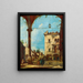 Ein architektonisches Laune mit Figuren - Giuseppe Bernardino Bison — gerahmtes Bild an der Wand