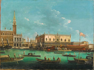 Der Bucintoro am Molo von Venedig am Tag des Himmelfahrts - Giuseppe Bernardino Bison — Ansicht des Kunstwerks