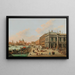 Der Môle an der Marciana-Bibliothek gegenüber dem Eingang des Großen Kanals Venedig - Giuseppe Bernardino Bison — gerahmtes Bild an der Wand