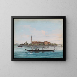 Ansicht von Venedig vom San Lazzaro degli Armeni - Giuseppe Bernardino Bison — gerahmtes Bild an der Wand