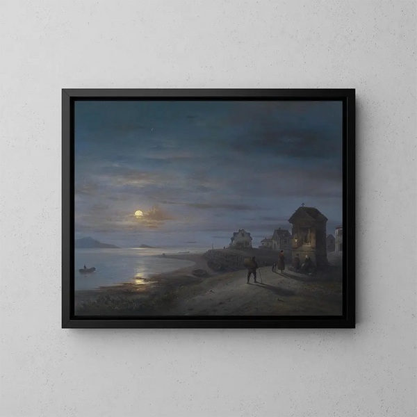 Küstenlandschaft - Giuseppe Canella — gerahmtes Bild an der Wand