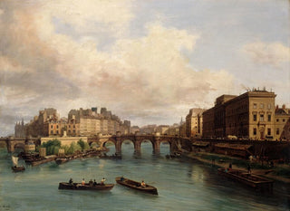 L'île de la Cité et le quai Conti vus de la passerelle des Arts - Giuseppe Canella — Ansicht des Kunstwerks