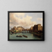 L'île de la Cité et le quai Conti vus de la passerelle des Arts - Giuseppe Canella — gerahmtes Bild an der Wand