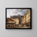 Die Straße der Prouvaires und die Kirche Saint-Eustache - Giuseppe Canella — gerahmtes Bild an der Wand