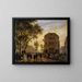 Das Theater des Ambigu-Comique und der Boulevard Saint-Martin - Giuseppe Canella — gerahmtes Bild an der Wand