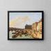 Paris, Blick auf die Passerelle des Arts und den Louvre - Giuseppe Canella — gerahmtes Bild an der Wand
