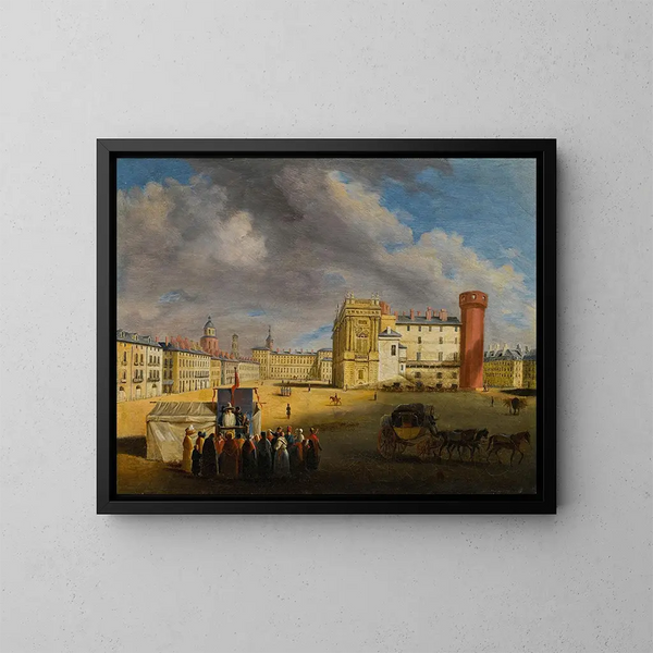 Turin, Blick auf die Piazetta Reale - Giuseppe Canella — gerahmtes Bild an der Wand