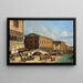Venedig, Blick auf die Riva degli Schiavoni mit der Ponte della Paglia - Giuseppe Canella — gerahmtes Bild an der Wand