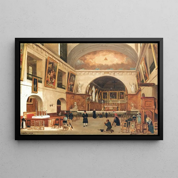 Giuseppe Canella - View of the church Saint Jean SainteCroix in Paris.webp