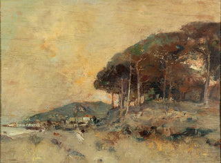 Côte méditerranéenne au crépuscule - Giuseppe Casciaro — Ansicht des Kunstwerks