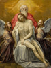 Der toten Christus, gehalten vom Gott Vater und zwei Engeln - Giuseppe Cesari — Ansicht des Kunstwerks