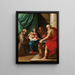 Die Heilige Familie mit Heiligen Franziskus und Hieronymus - Giuseppe Cesari — gerahmtes Bild an der Wand