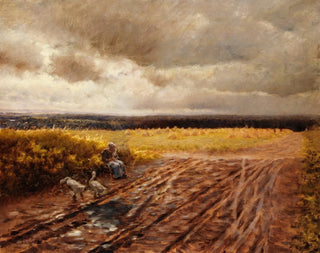 Die Gänsehirterin - Giuseppe De Nittis — Ansicht des Kunstwerks