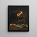 Heiliges Gebet vor einem Kruzifix - Giuseppe Maria Crespi — gerahmtes Bild an der Wand
