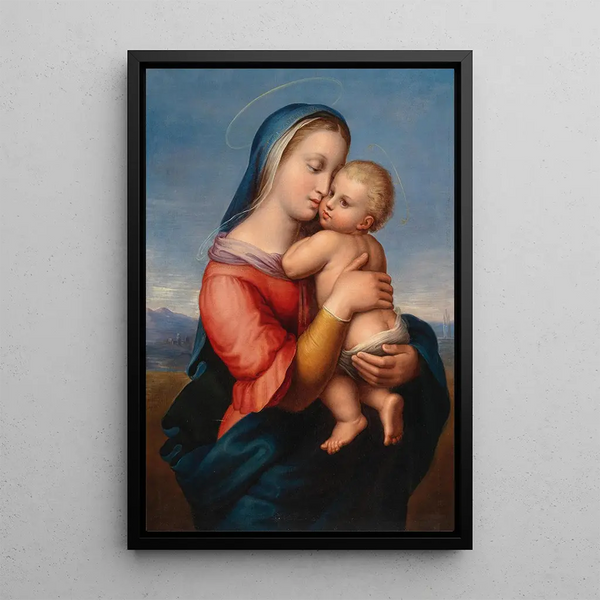 Madone Tempi nach Raphael - Giuseppe Mazzolini — gerahmtes Bild an der Wand
