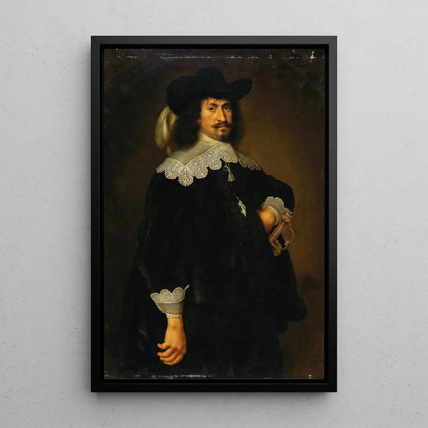 Portrait eines Adligen - Giuseppe Nuvolone — gerahmtes Bild an der Wand